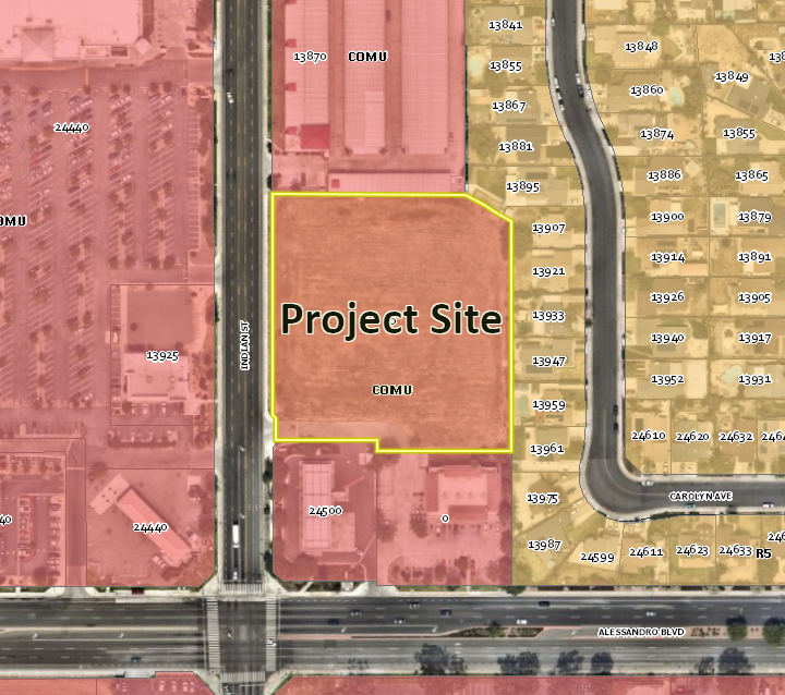 Map of project site PEN-0154